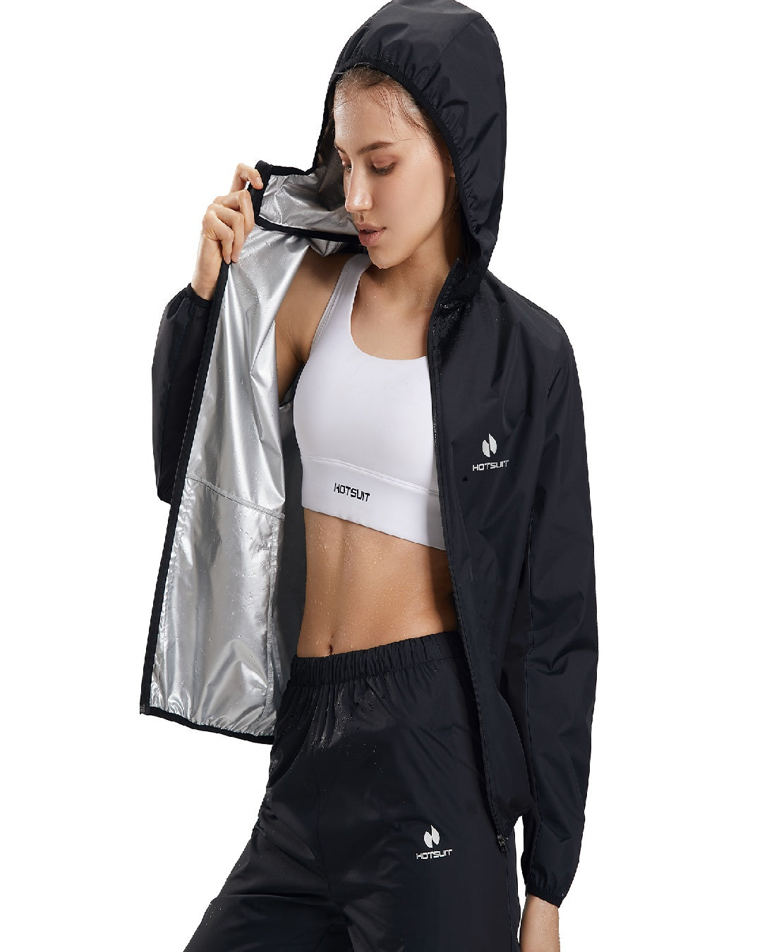HOTSUIT Women Machine Washable Sweat Sauna Jacket Pants