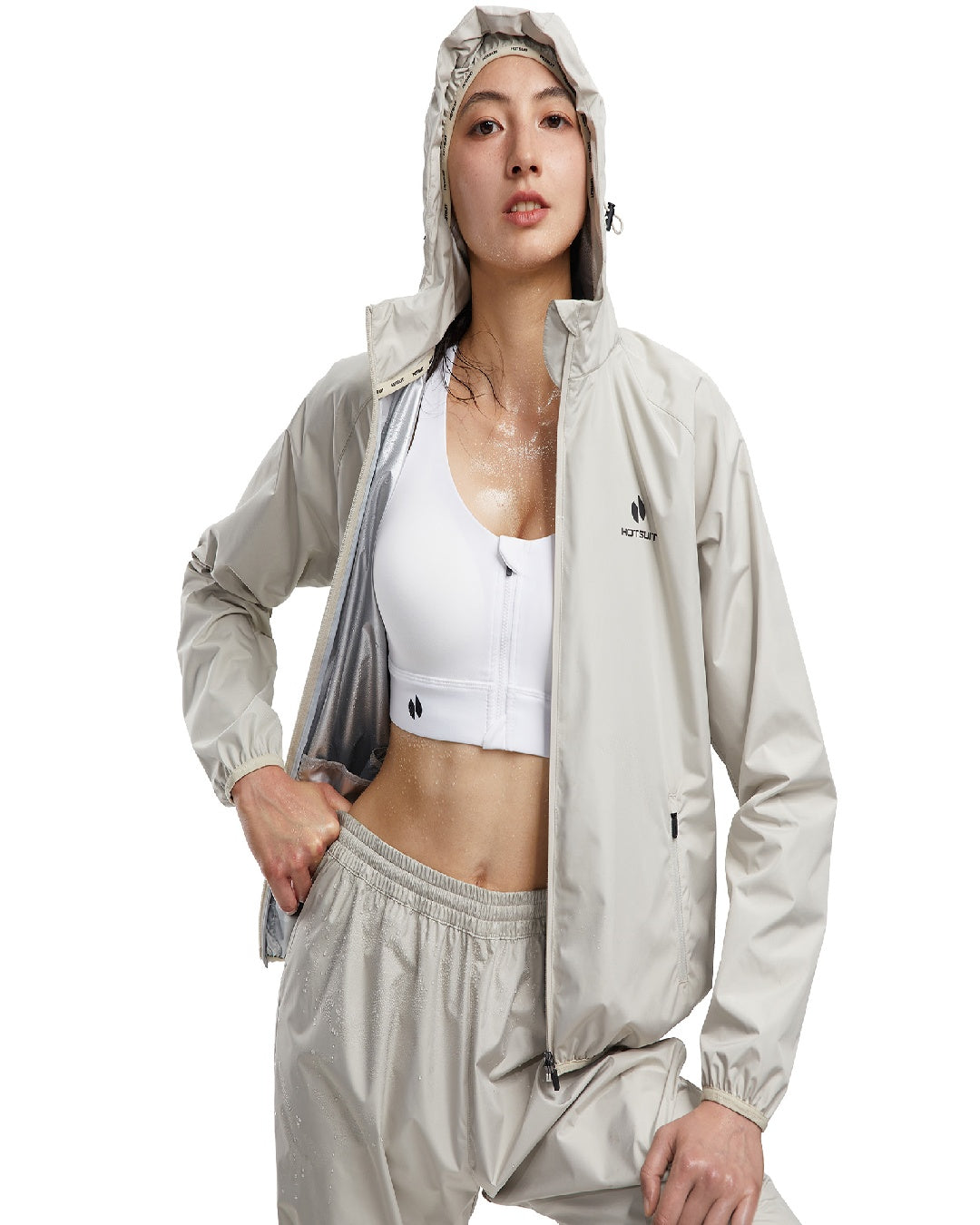 HOTSUIT Women Machine Washable Sweat Sauna Jacket Pants