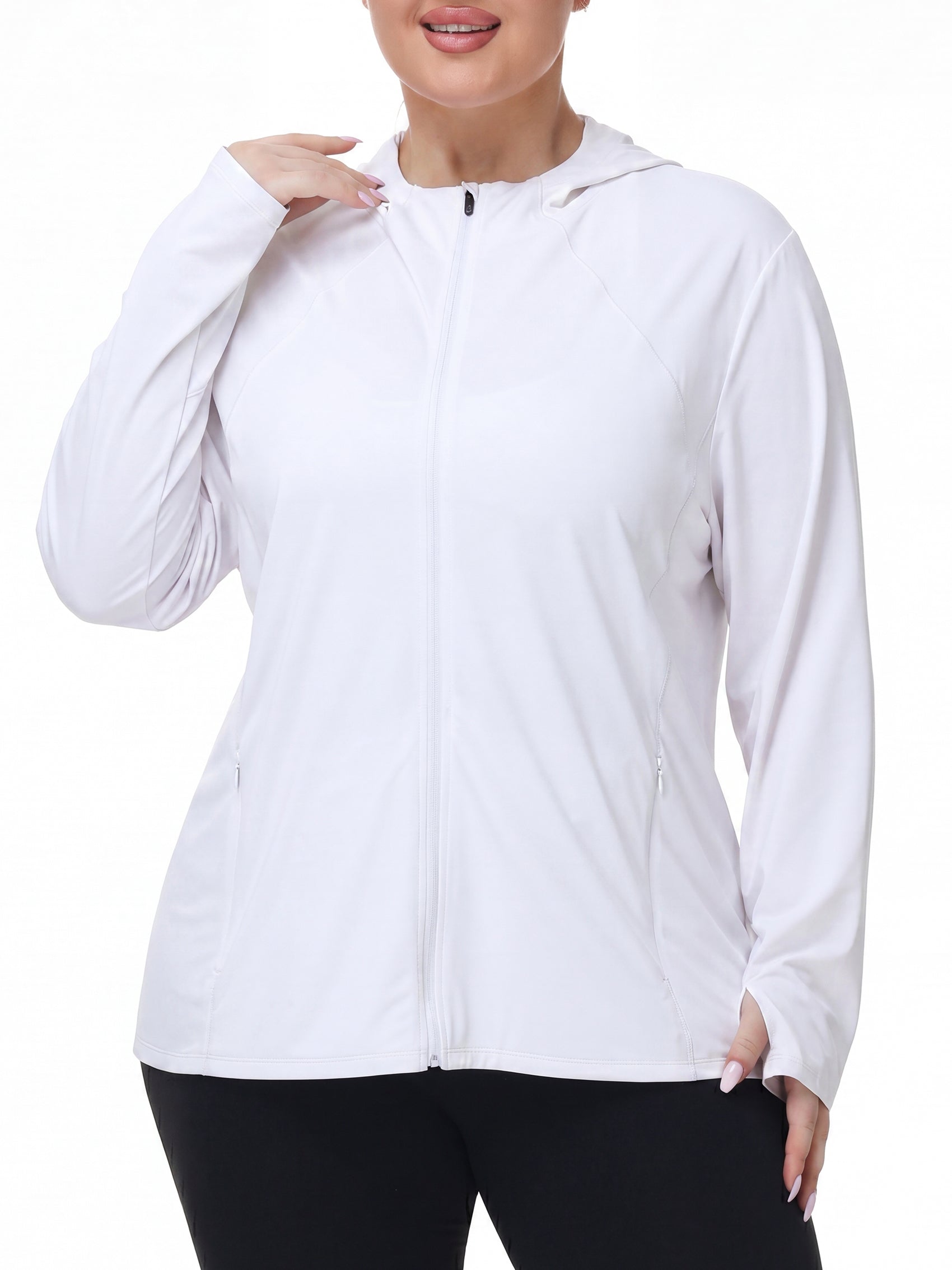Womens Plus Size Sun Protection Jacket Athletic Hoodies