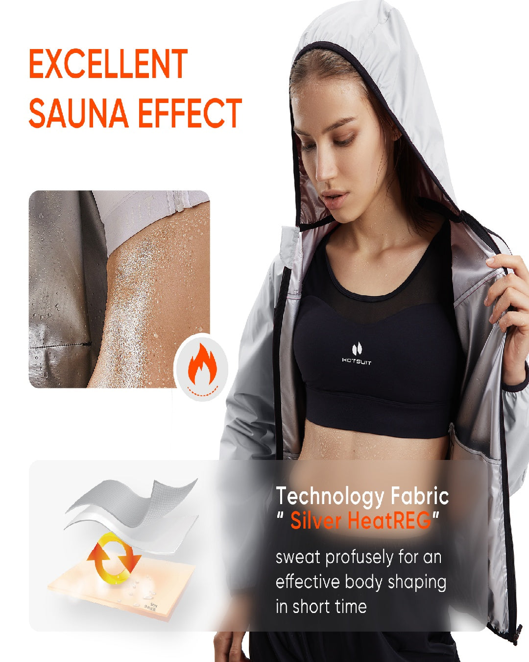 HOTSUIT Women Weight Loss Sweat Suits Sauna Jacket Pant