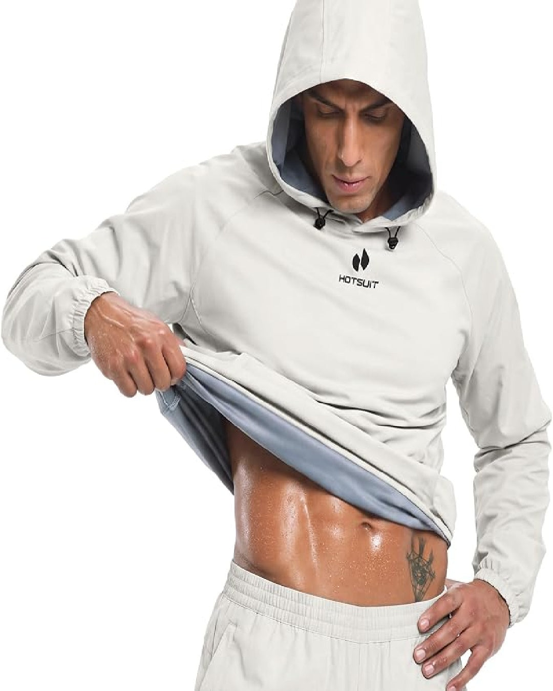 HOTSUIT Sauna Shirt for Men Hooded Heat Trapping Sweat Jacket Weight Loss