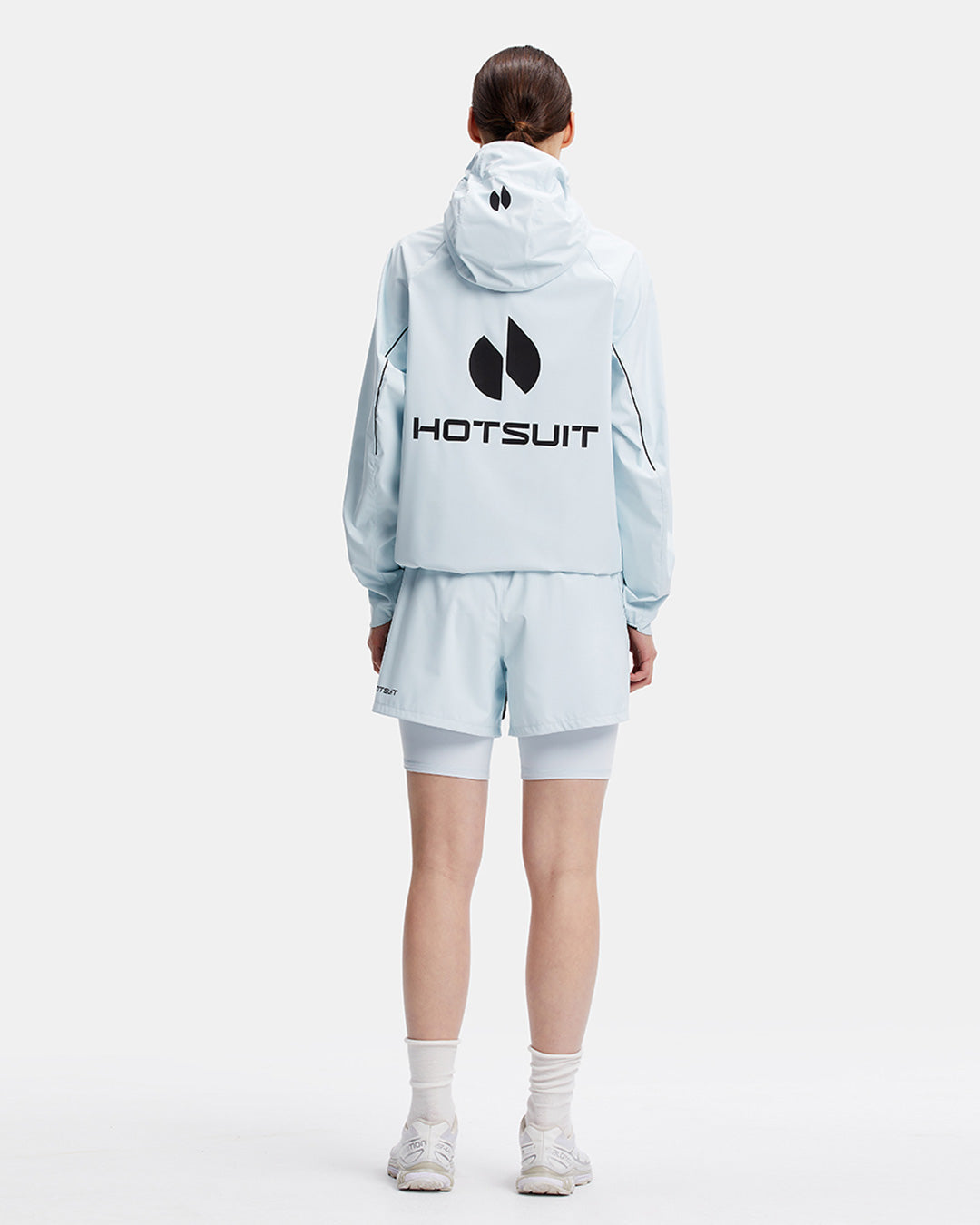 HOTSUIT Women's 904 MAX Gorpcore Hooded & Shorts Sauna Suit #color_Baby Blue