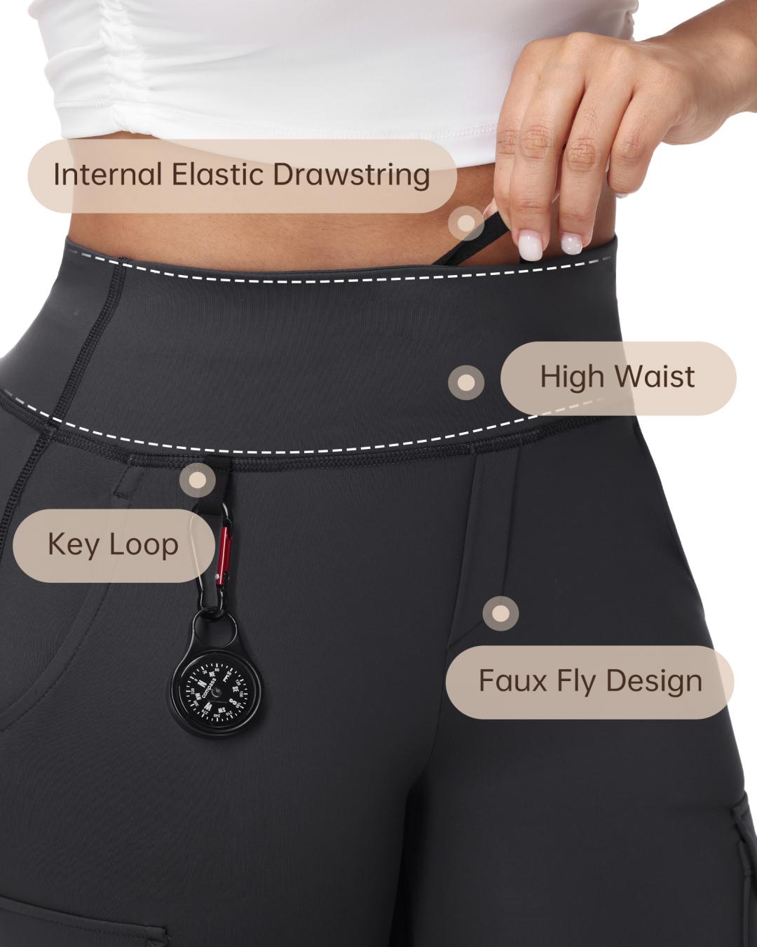 HOTSUIT Women 6 Pockets Cargo Yoga Pants