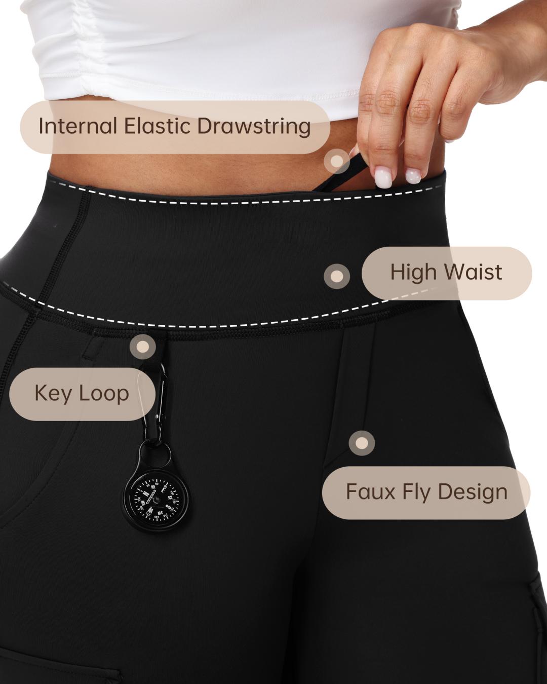 HOTSUIT Women 6 Pockets Cargo Yoga Pants