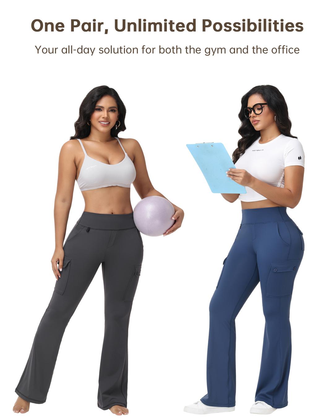 HOTSUIT Women 6 Pockets Cargo Yoga Pants