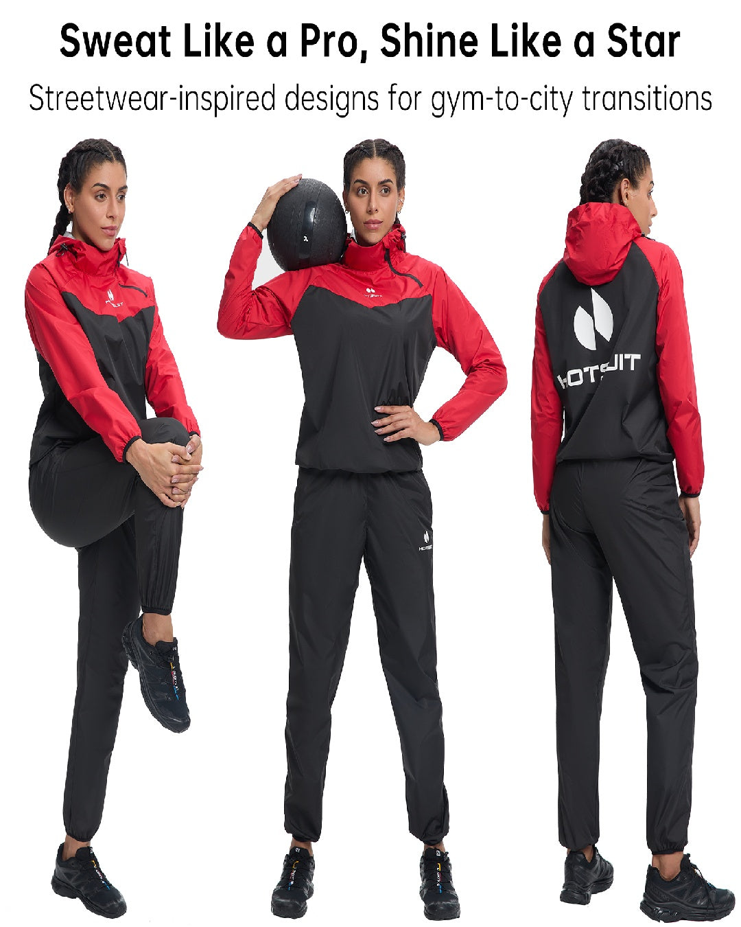 HOTSUIT Women Weight Loss Odorless Sauna Jacket Pant