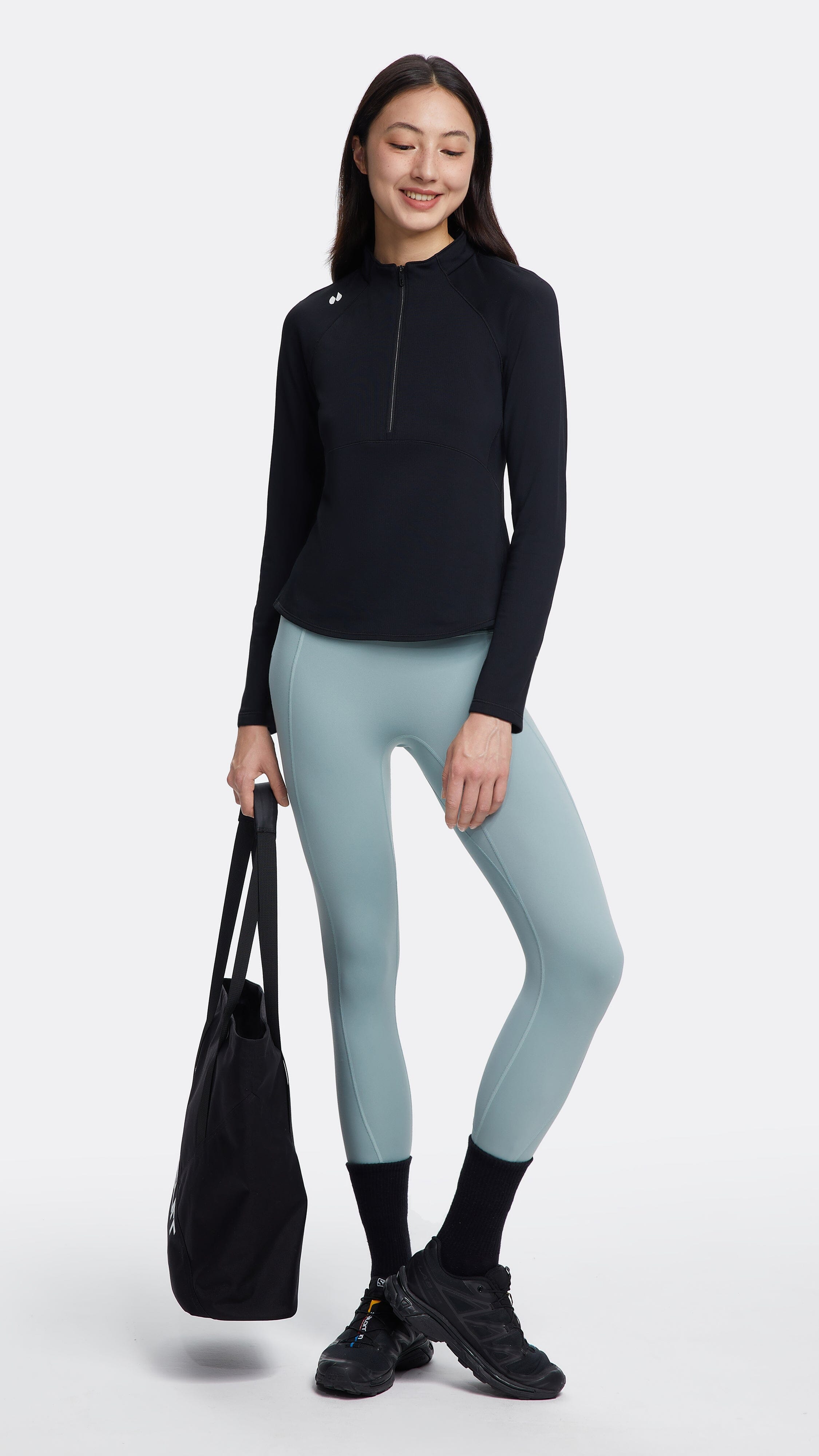 HOTSUIT Women Half Zip Long T-shirts