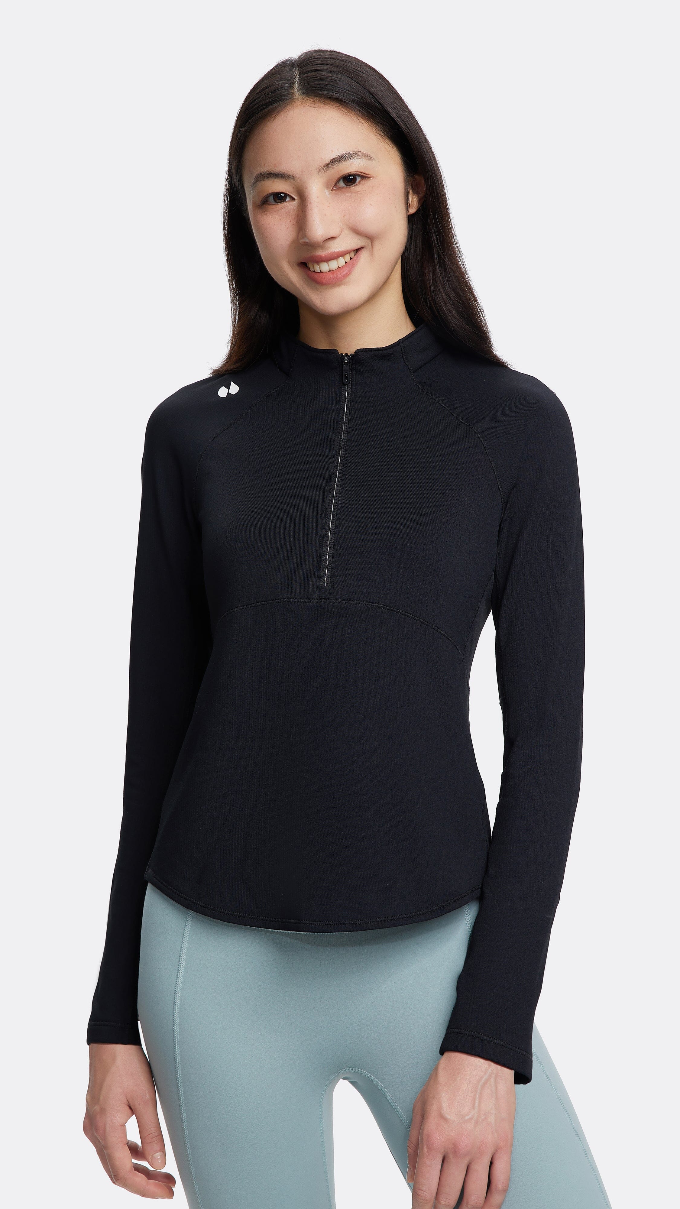 HOTSUIT Women Half Zip Long T-shirts