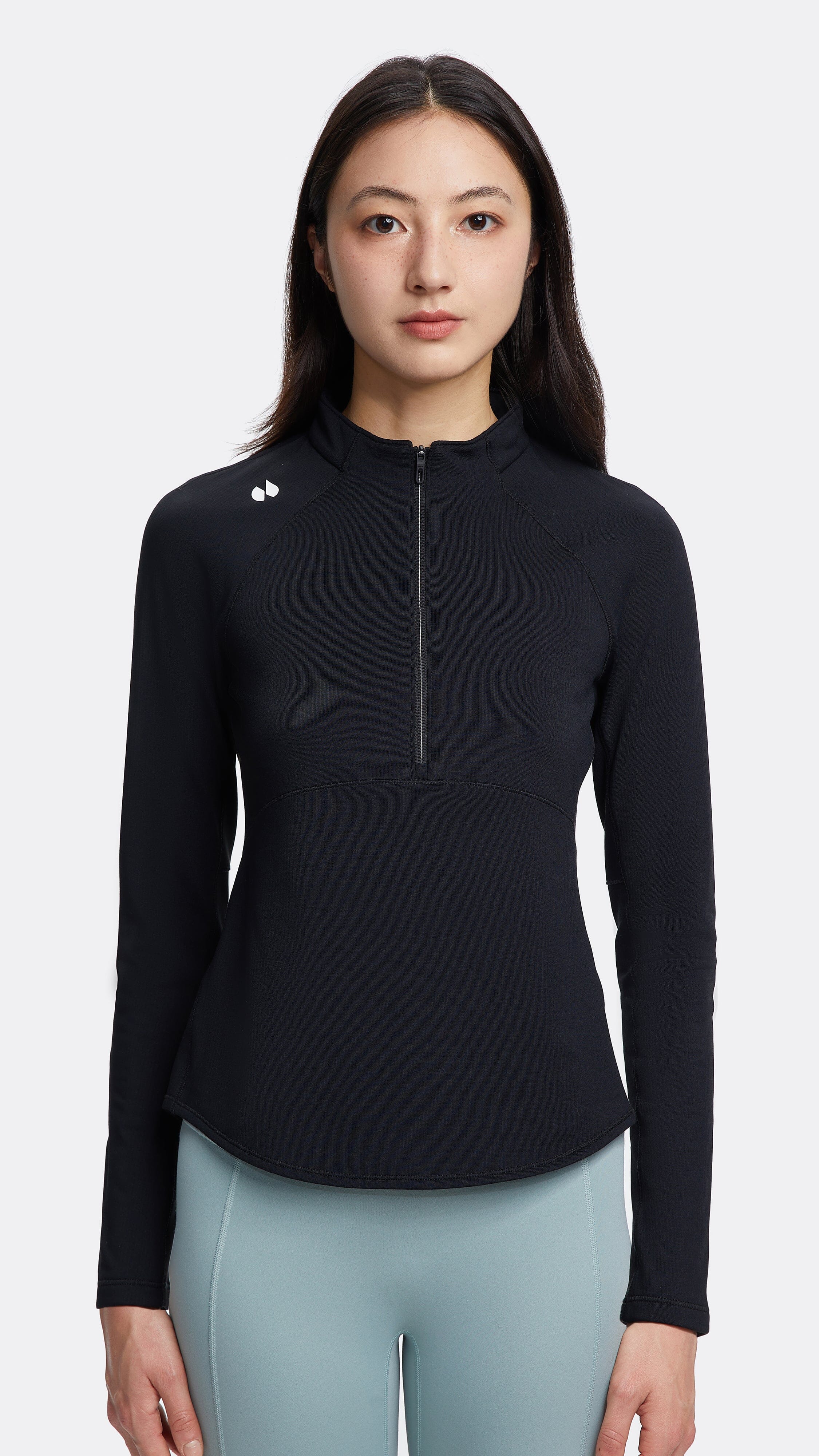 HOTSUIT Women Half Zip Long T-shirts