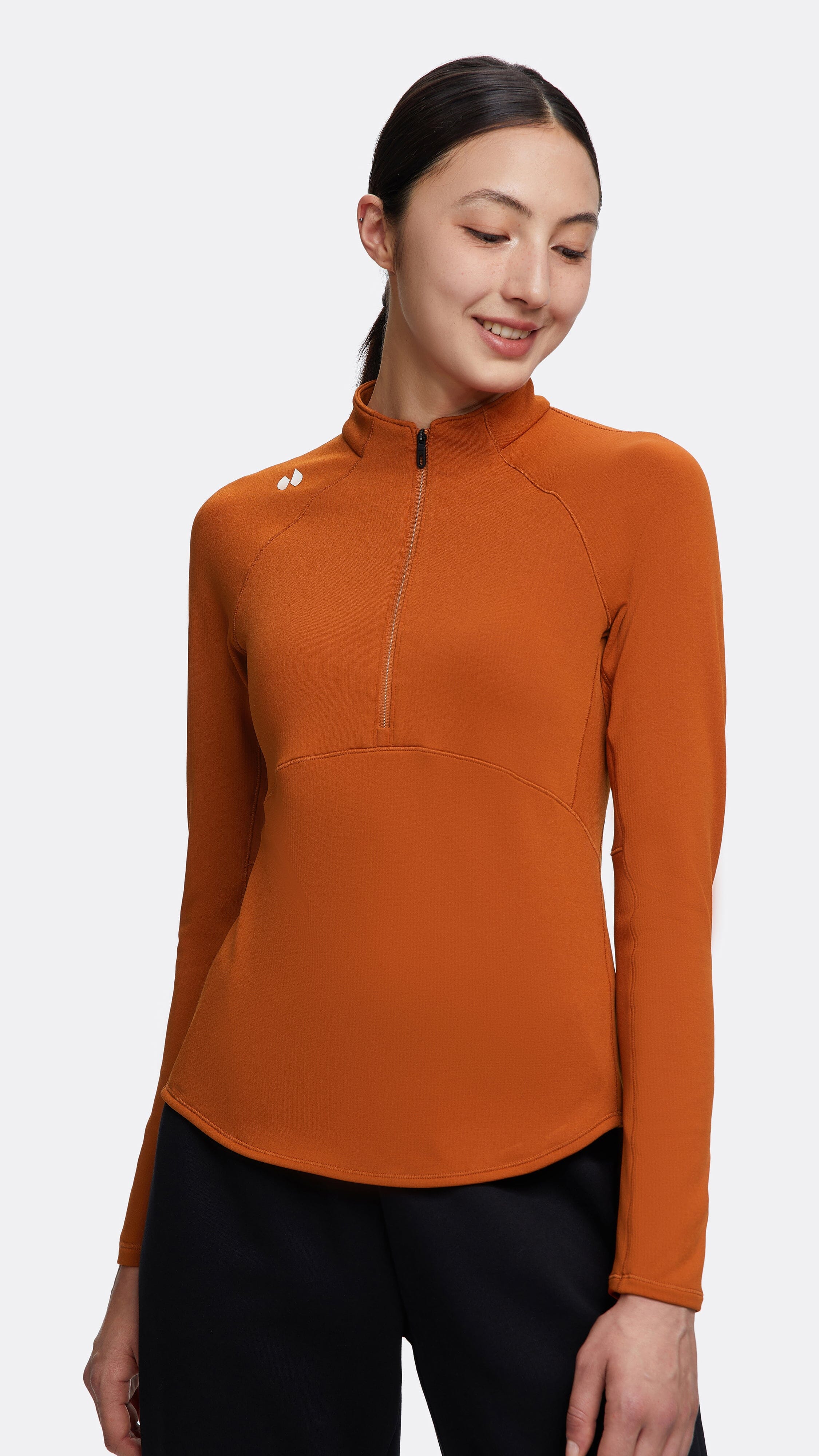 HOTSUIT Women Half Zip Long T-shirts