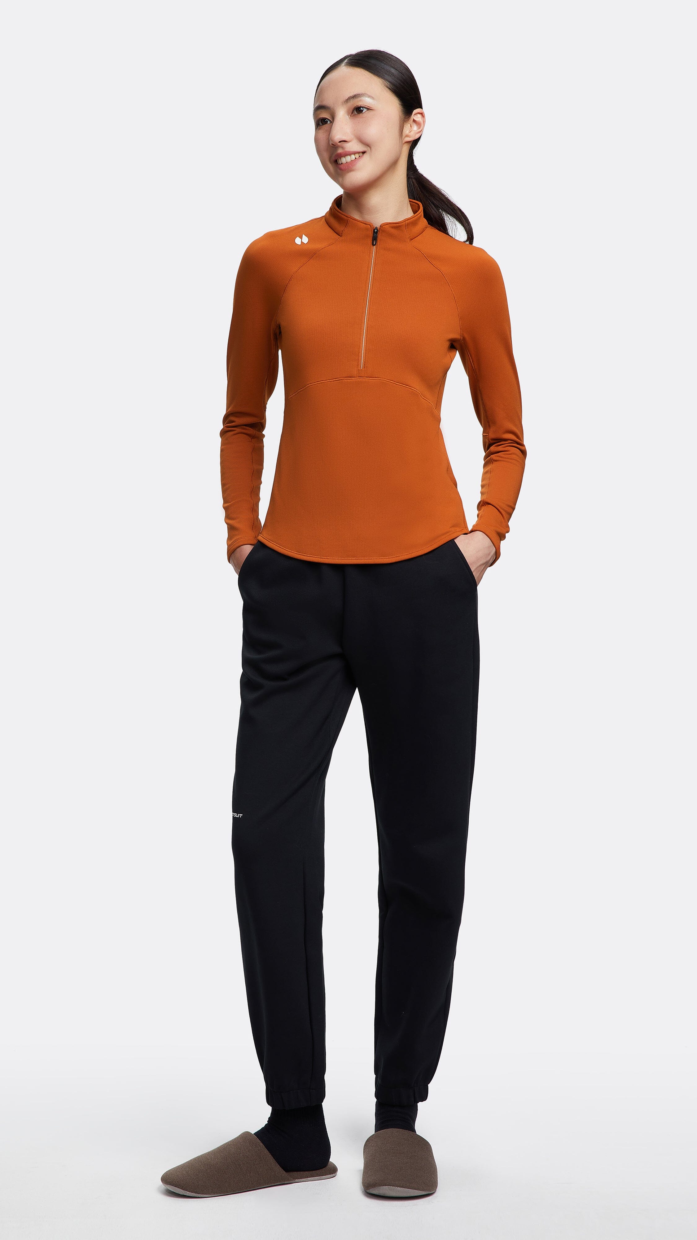 HOTSUIT Women Half Zip Long T-shirts