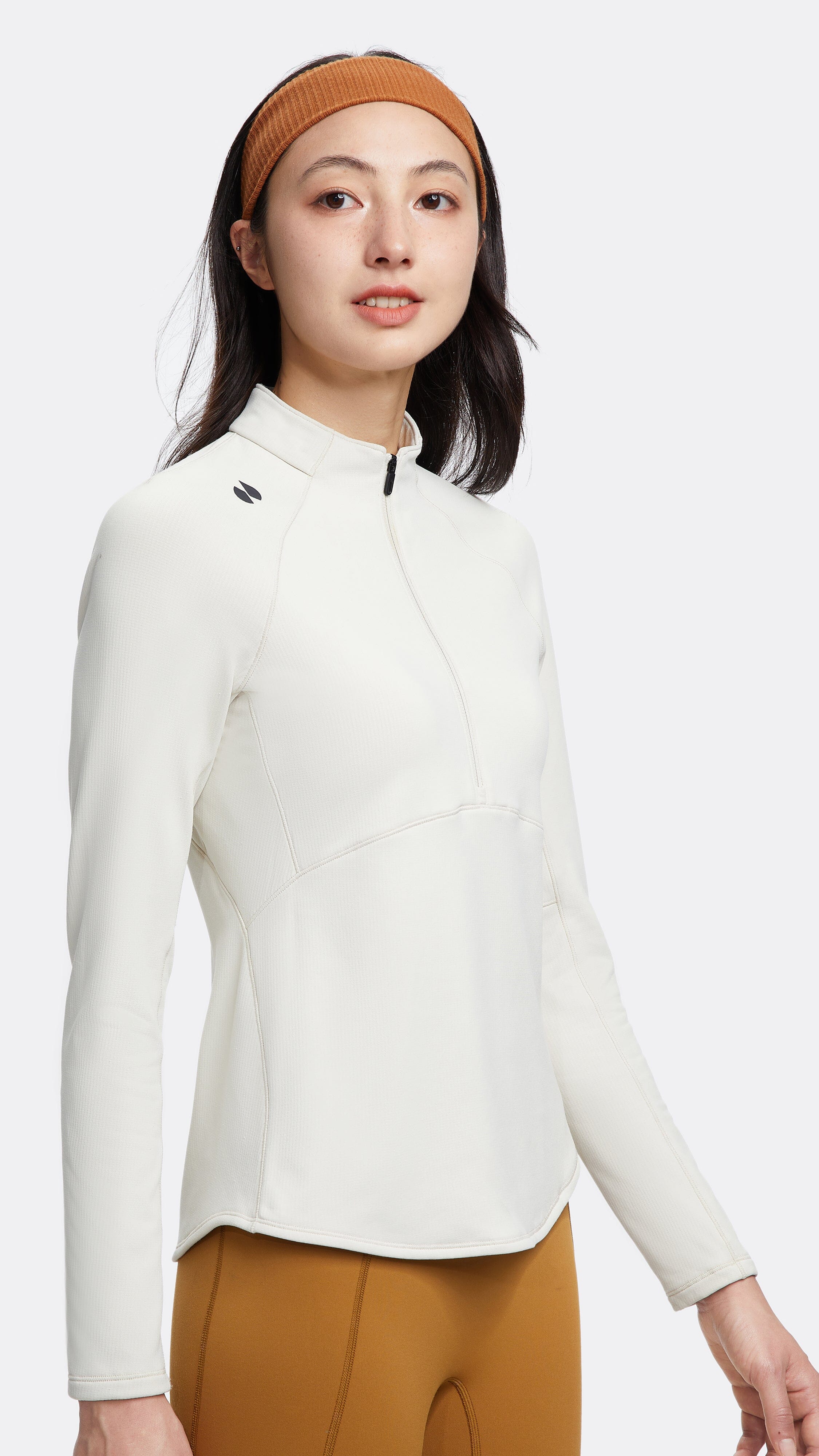 HOTSUIT Women Half Zip Long T-shirts