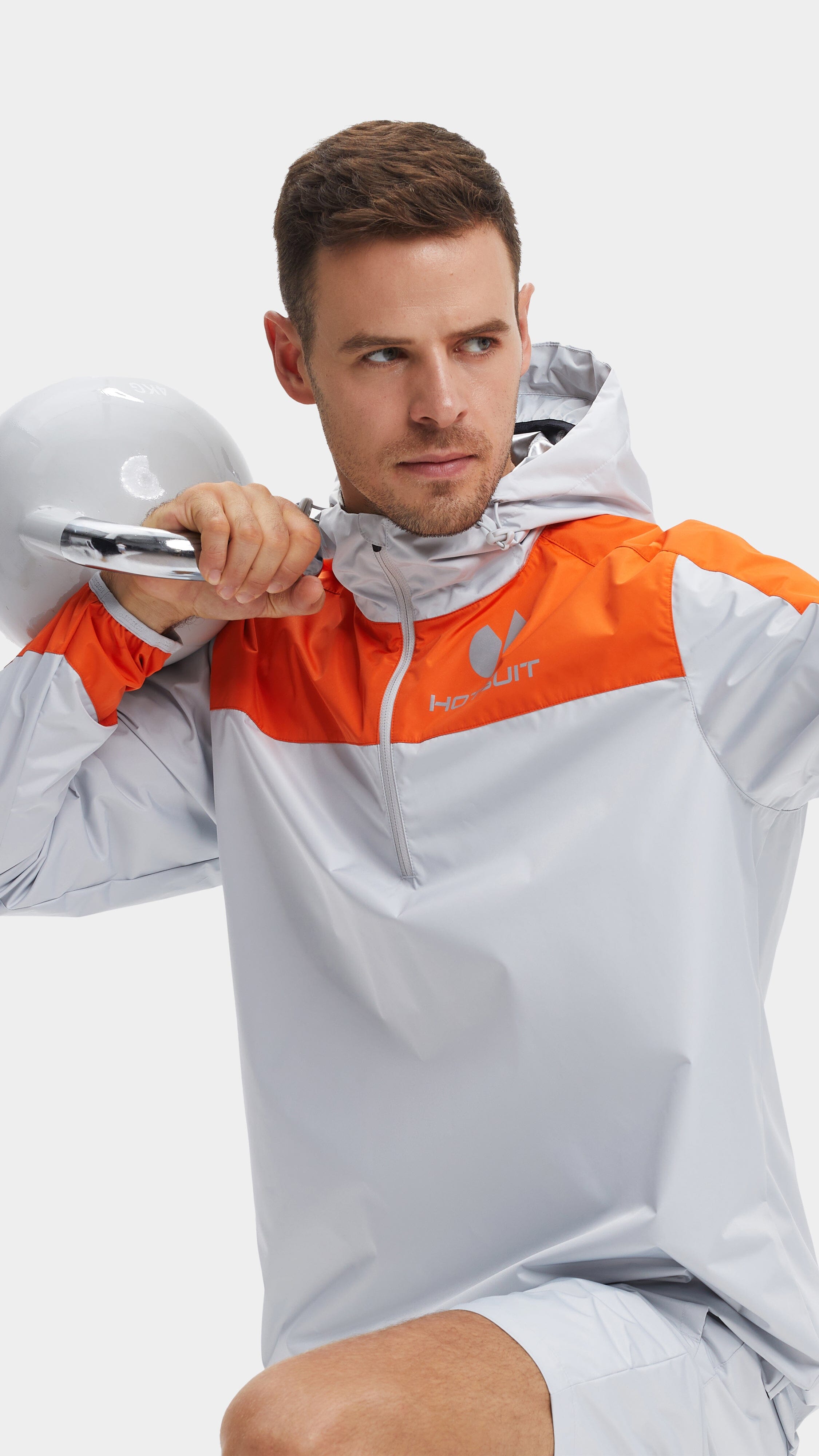 HOTSUIT Men Upgrade Short Half Zip Sauna Suit
