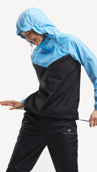 HOTSUIT Sauna Suit Women Durable Gym Workout Sauna Jacket Pants Sweat Suits,  Black, XL