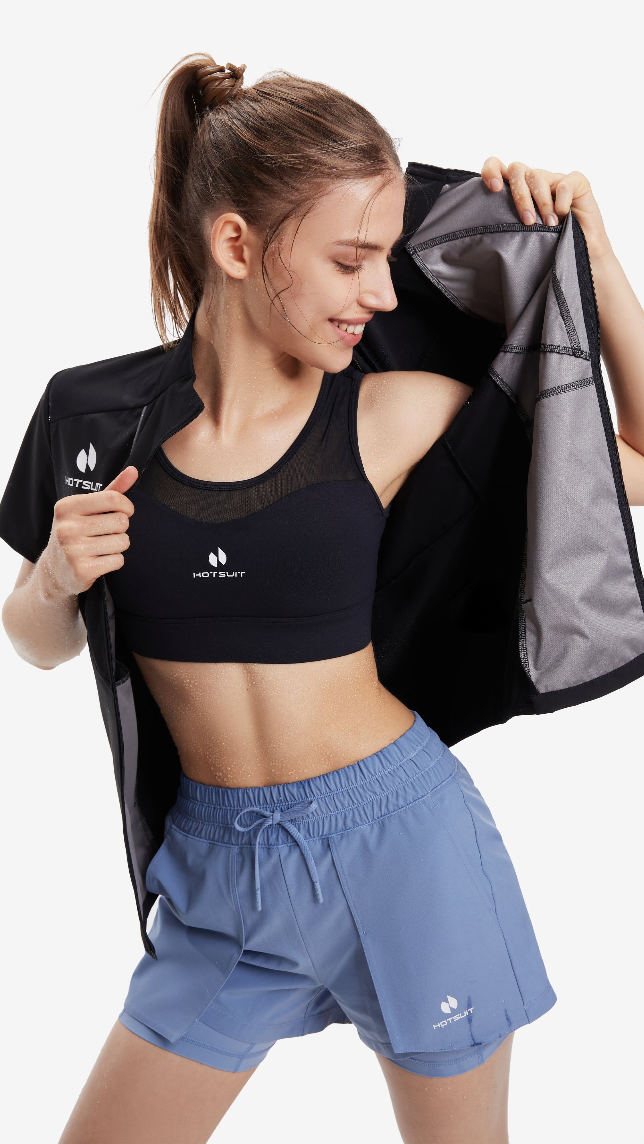 HOTSUIT Women Short Training Sauna Top