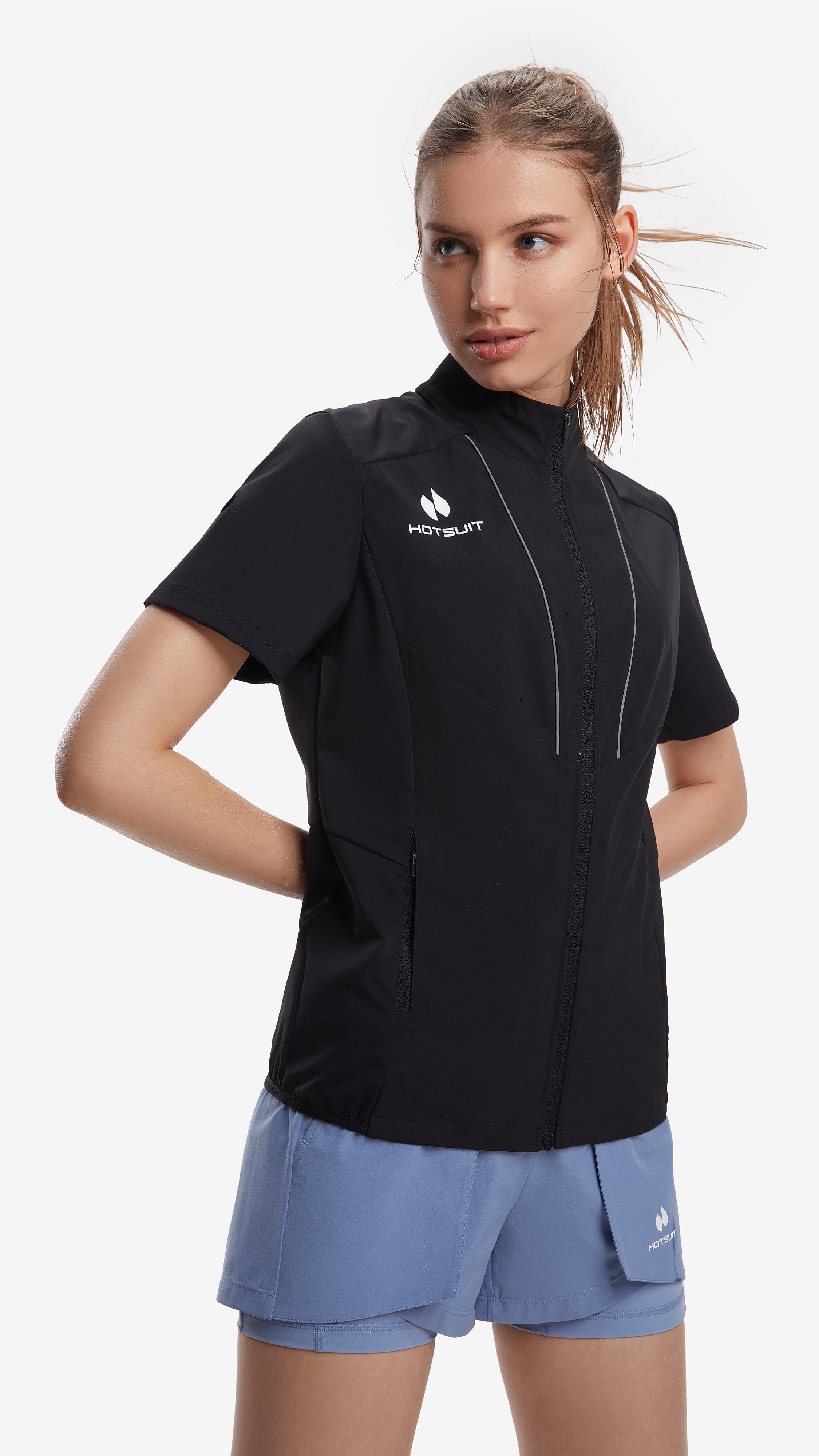 HOTSUIT Women Short Training Sauna Top