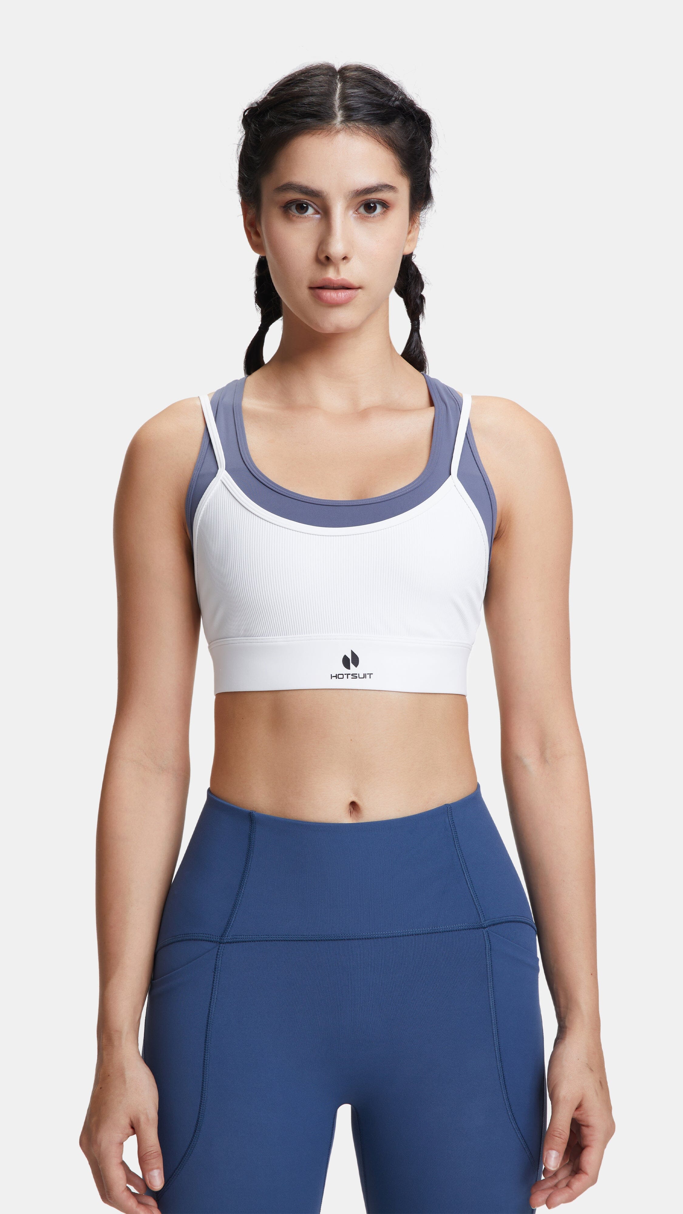 HOTSUIT Women Two-Layer Sports Bra