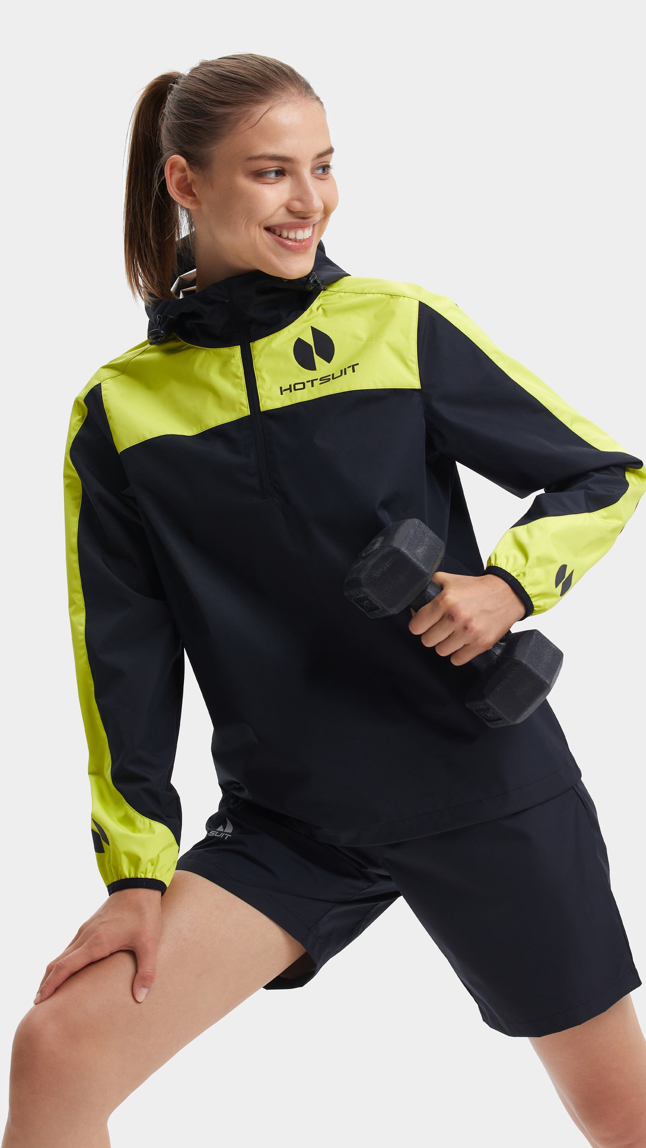 HOTSUIT Women Upgrade Short Half Zip Sauna Suit
