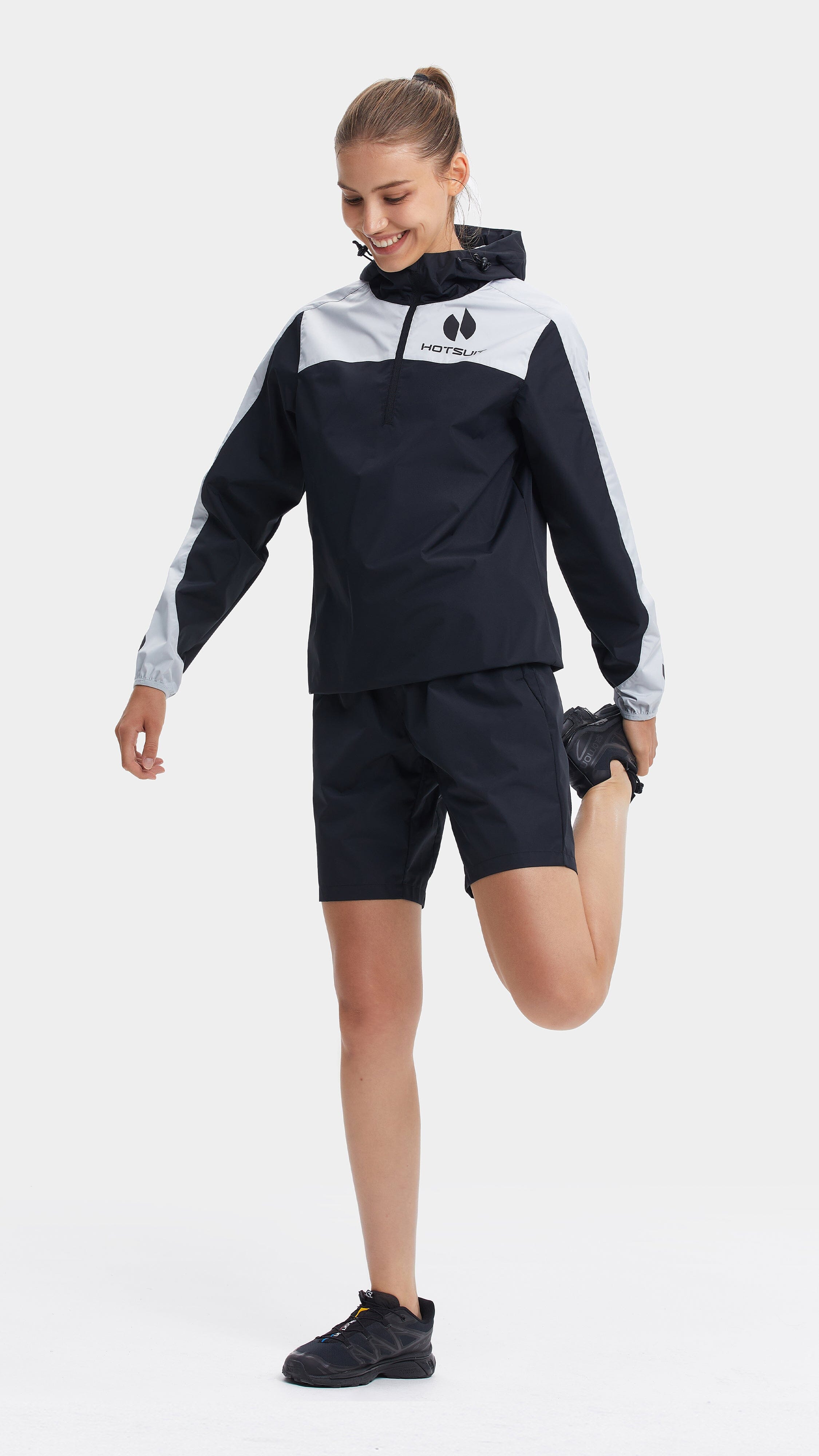 HOTSUIT Women Upgrade Short Half Zip Sauna Suit