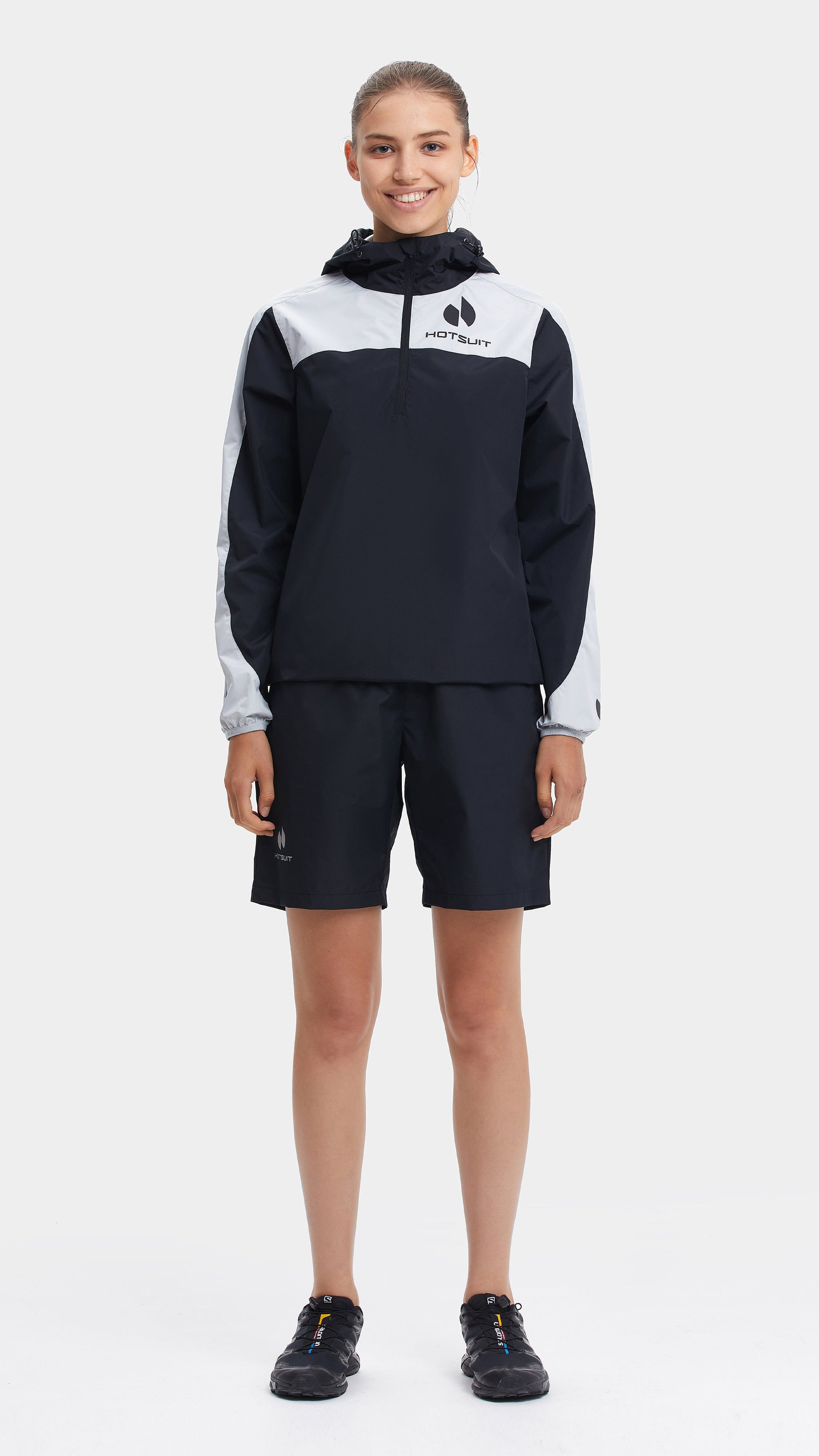 HOTSUIT Women Upgrade Short Half Zip Sauna Suit