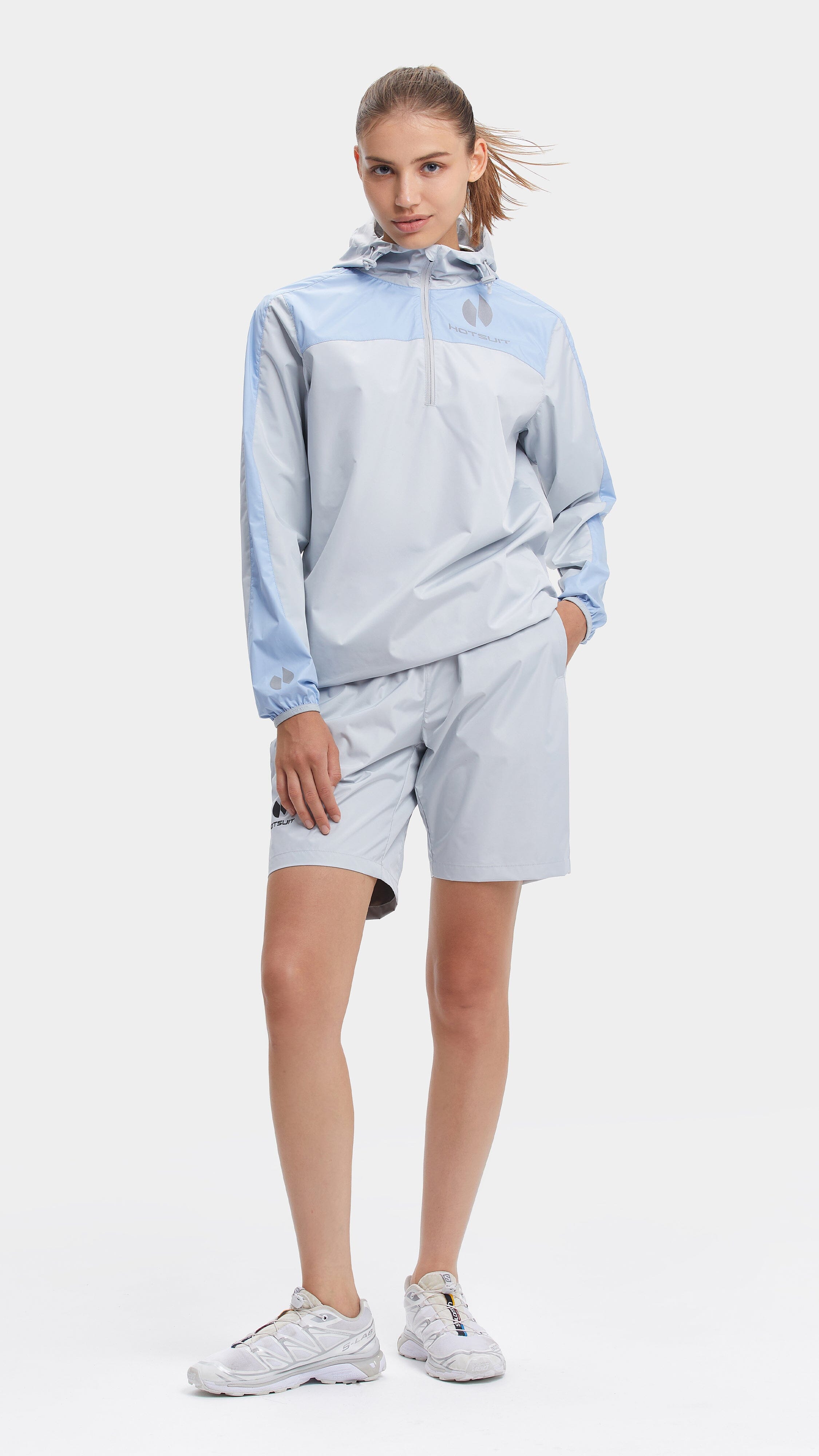 HOTSUIT Women Upgrade Short Half Zip Sauna Suit