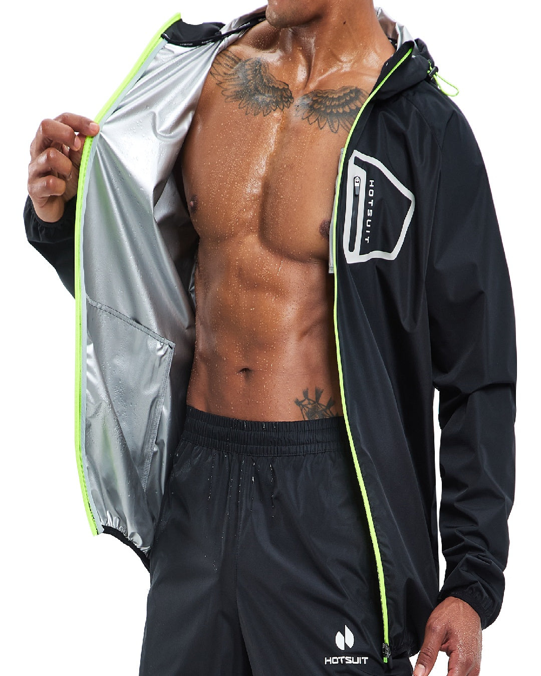 HOTSUIT Men Sweat Suits Exercise Workout Jacket