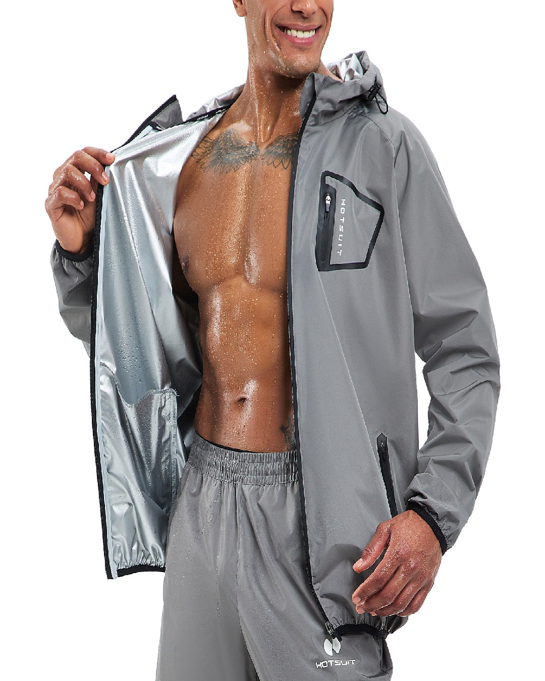 HOTSUIT Men Sweat Suits Exercise Workout Jacket