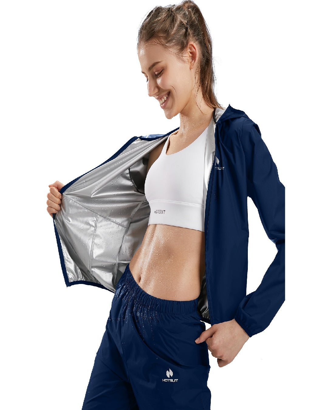 HOTSUIT Women Machine Washable Sweat Sauna Jacket Pants