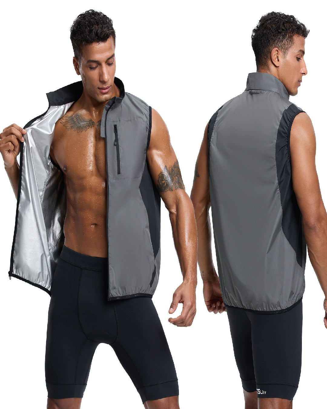 HOTSUIT Men with Pocket Workout Jacket Sauna Suit