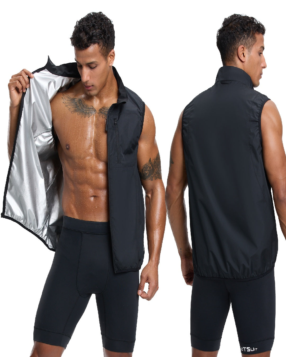 HOTSUIT Men with Pocket Workout Jacket Sauna Suit