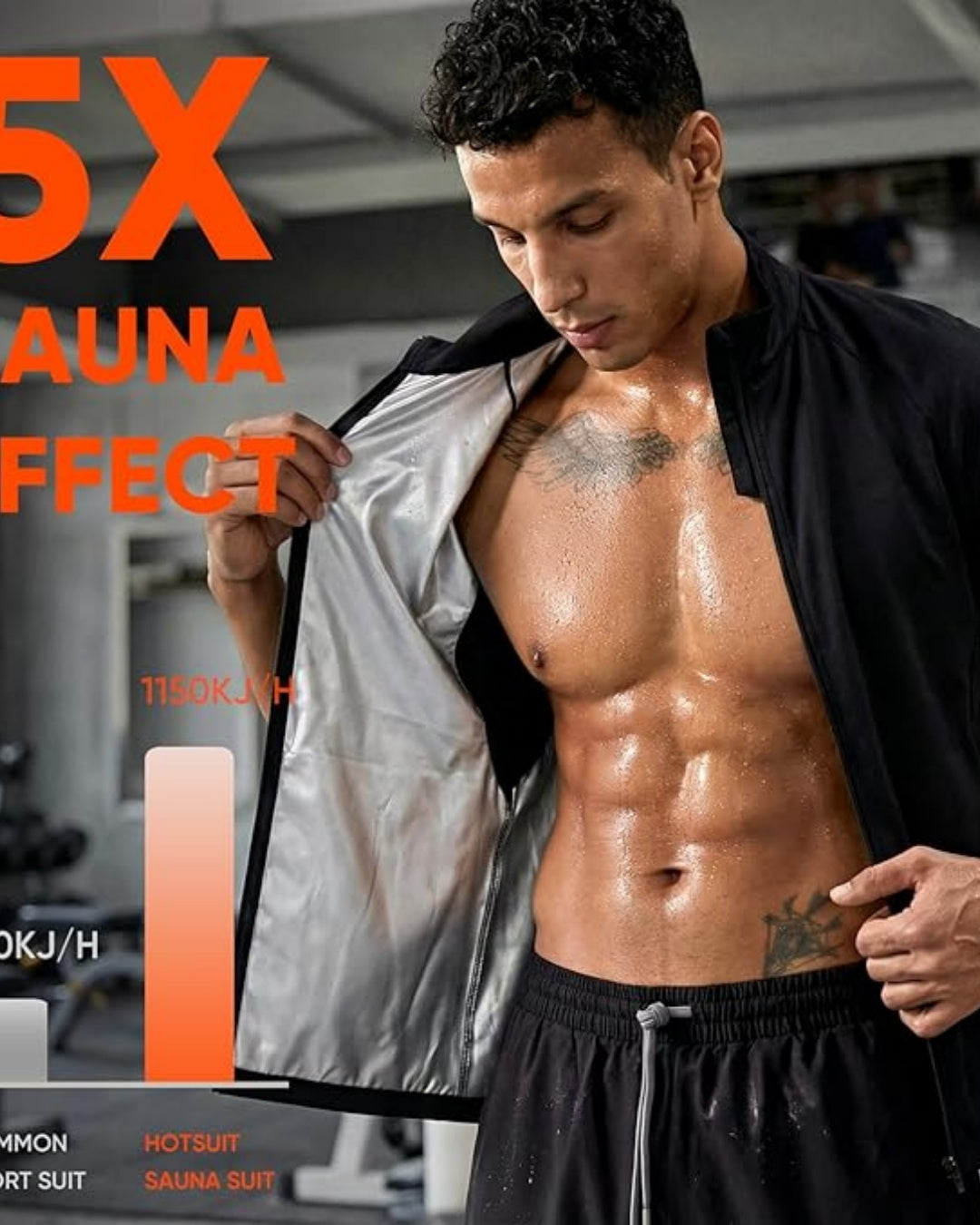 HOTSUIT Men Sauna Jacket with Pocket