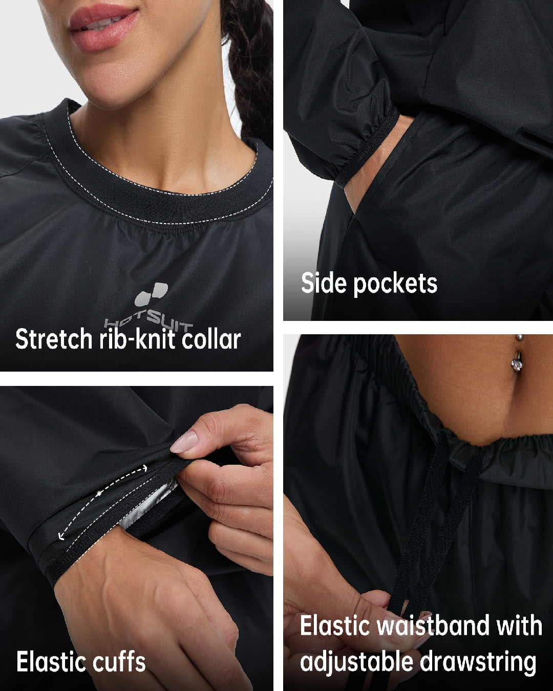 HOTSUIT Women Gym Workout Sauna Jacket Pants