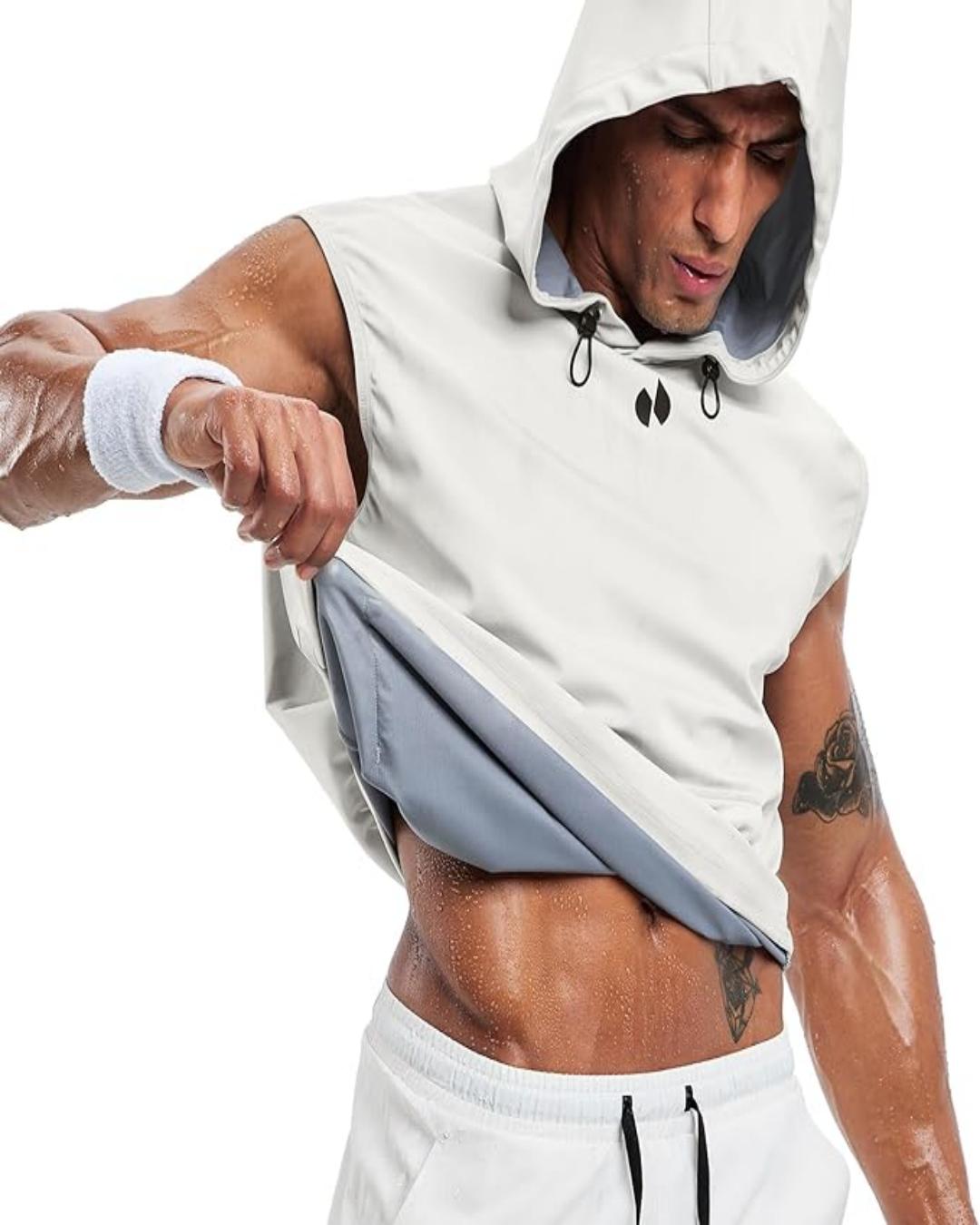 HOTSUIT Men's Anti-Rip Sauna Pullover Top for Heat Training, Running &
