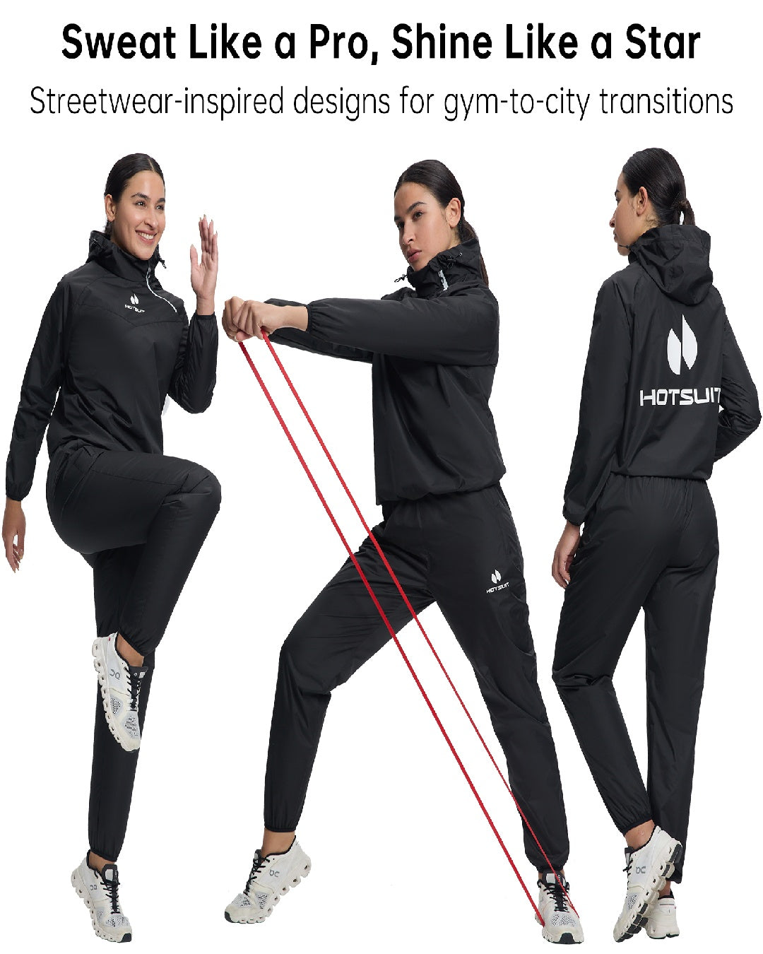 HOTSUIT Women Weight Loss Odorless Sauna Jacket Pant