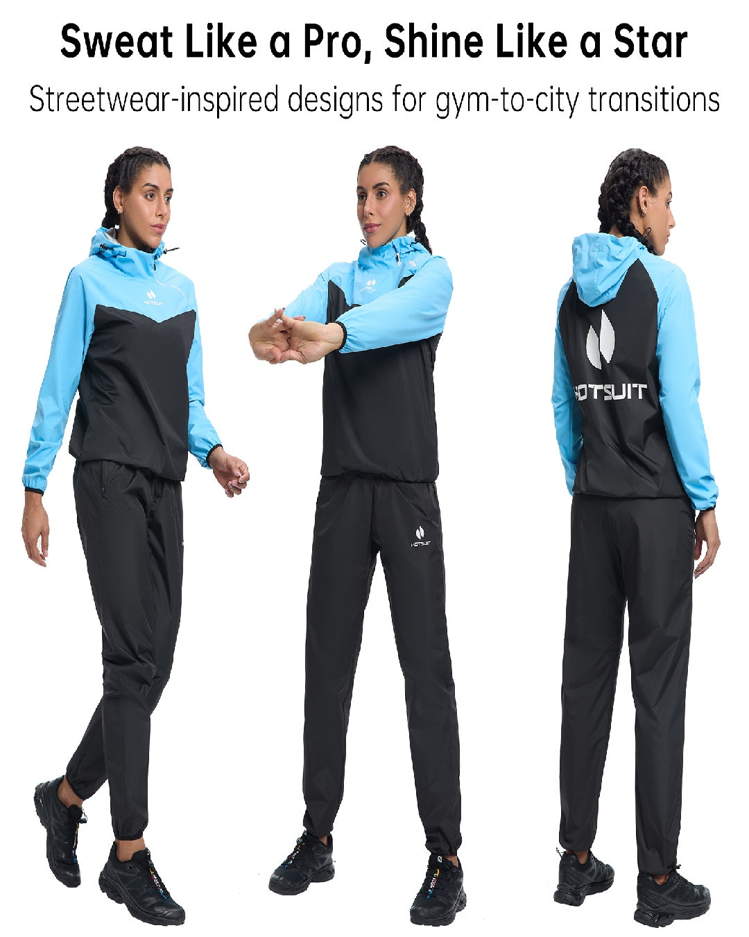 HOTSUIT Women Weight Loss Odorless Sauna Jacket Pant