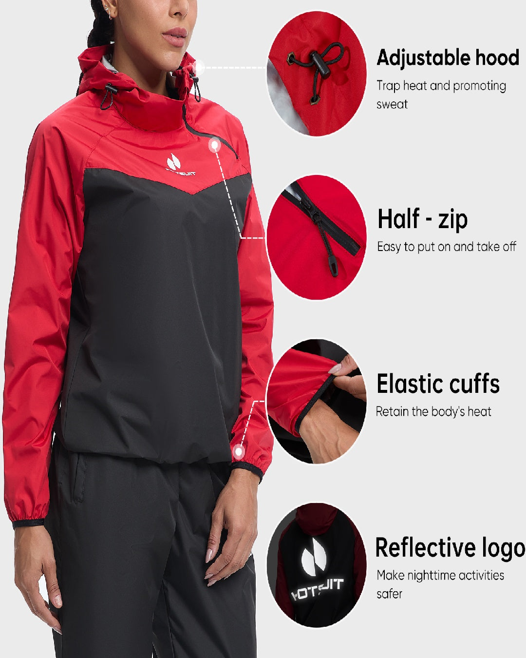 HOTSUIT Women Weight Loss Odorless Sauna Jacket Pant