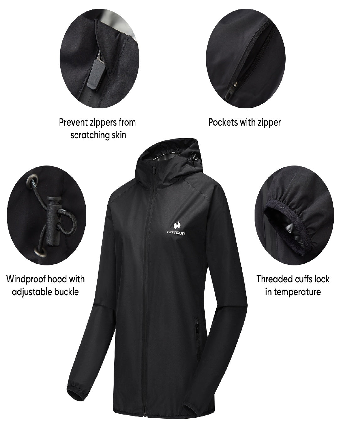 HOTSUIT Women Machine Washable Sweat Sauna Jacket Pants