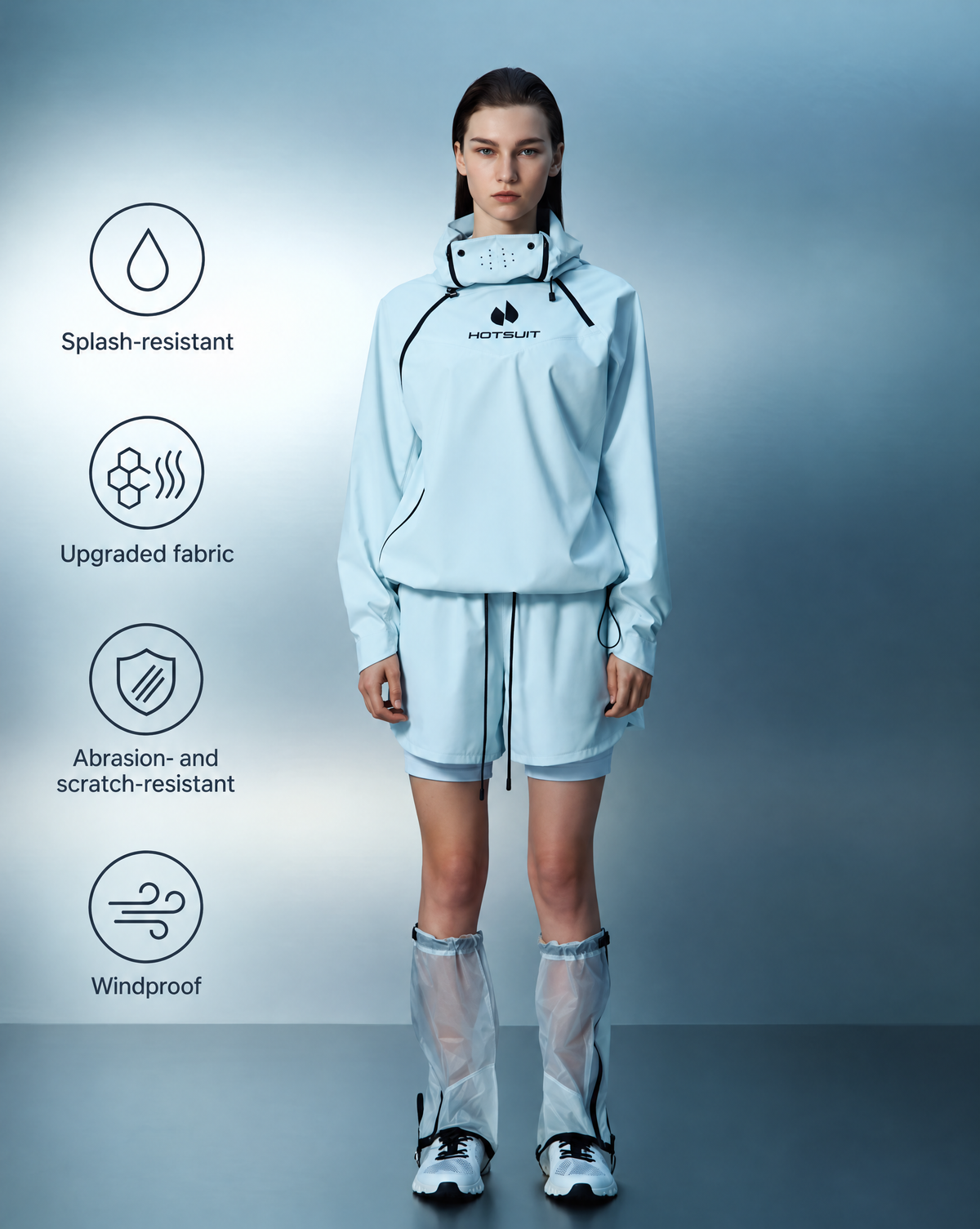Women's 904 MAX Gorpcore Hooded Sauna Suit— Top & Shorts Set