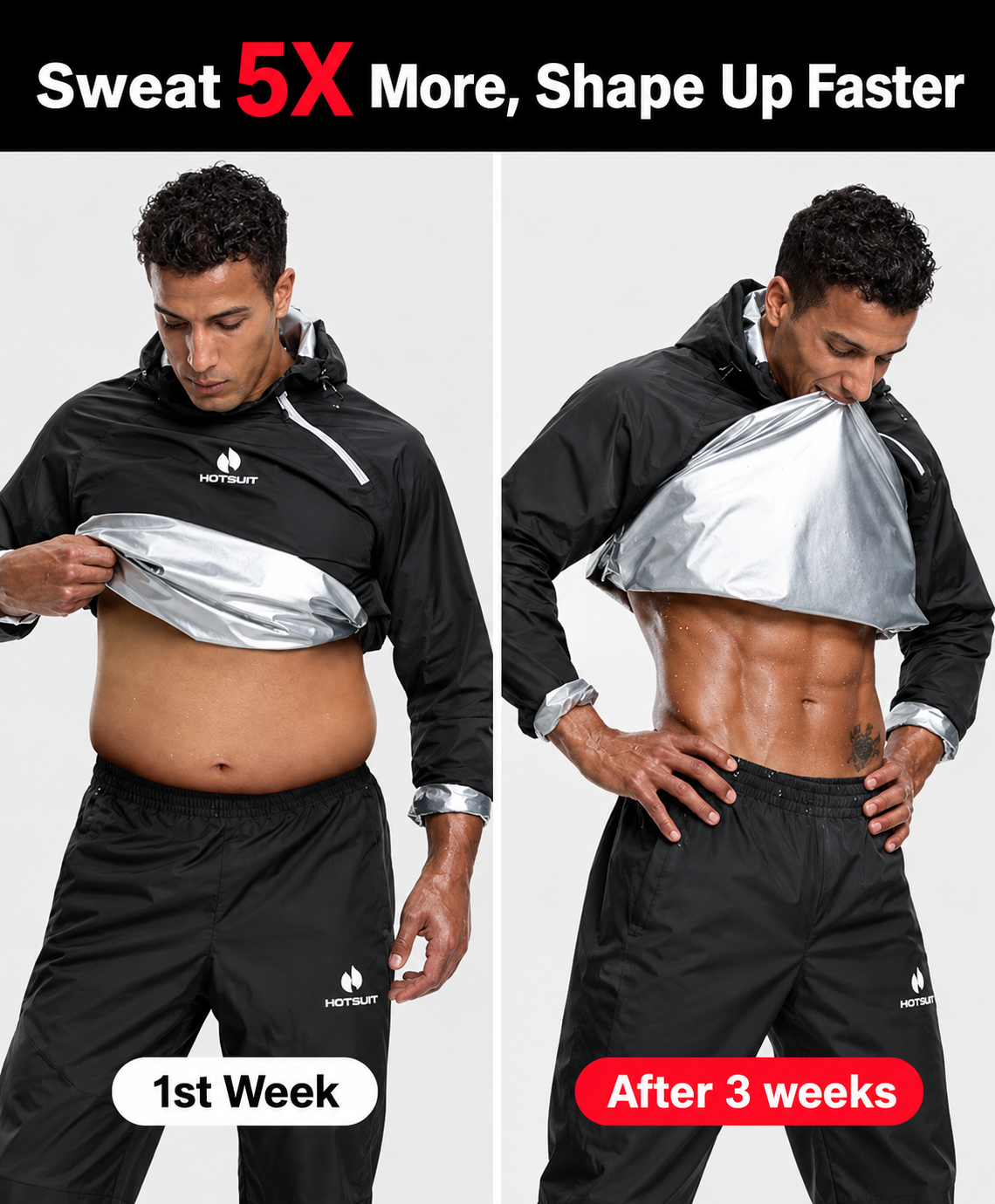 Men's 904 V2.0 Hooded Sauna Suit — Top & Pants Set