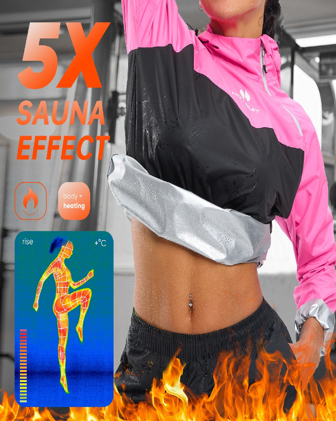 HOTSUIT Women Weight Loss Odorless Sauna Jacket Pant