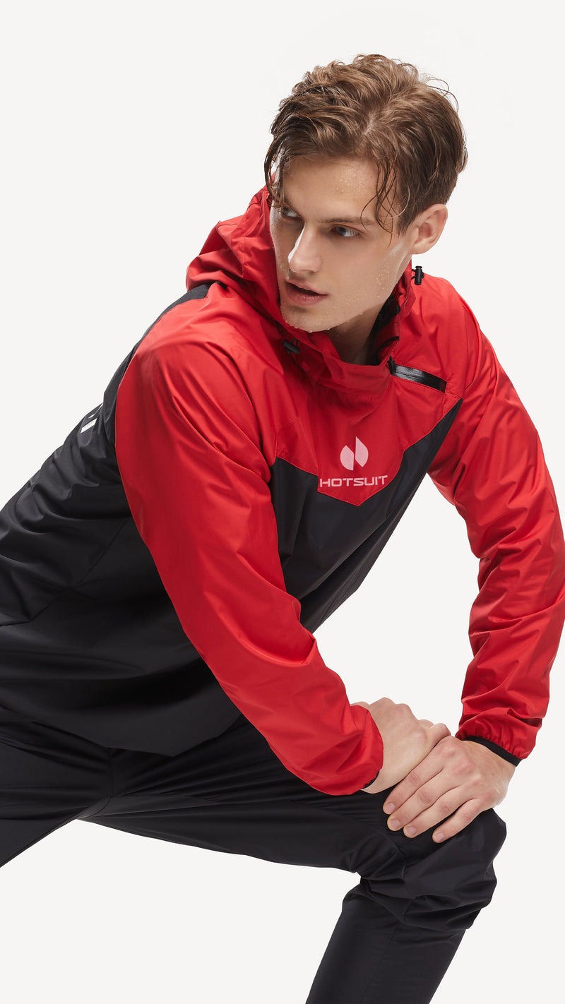 HOTSUIT Men Contrast Long Sleeves Sauna Suit