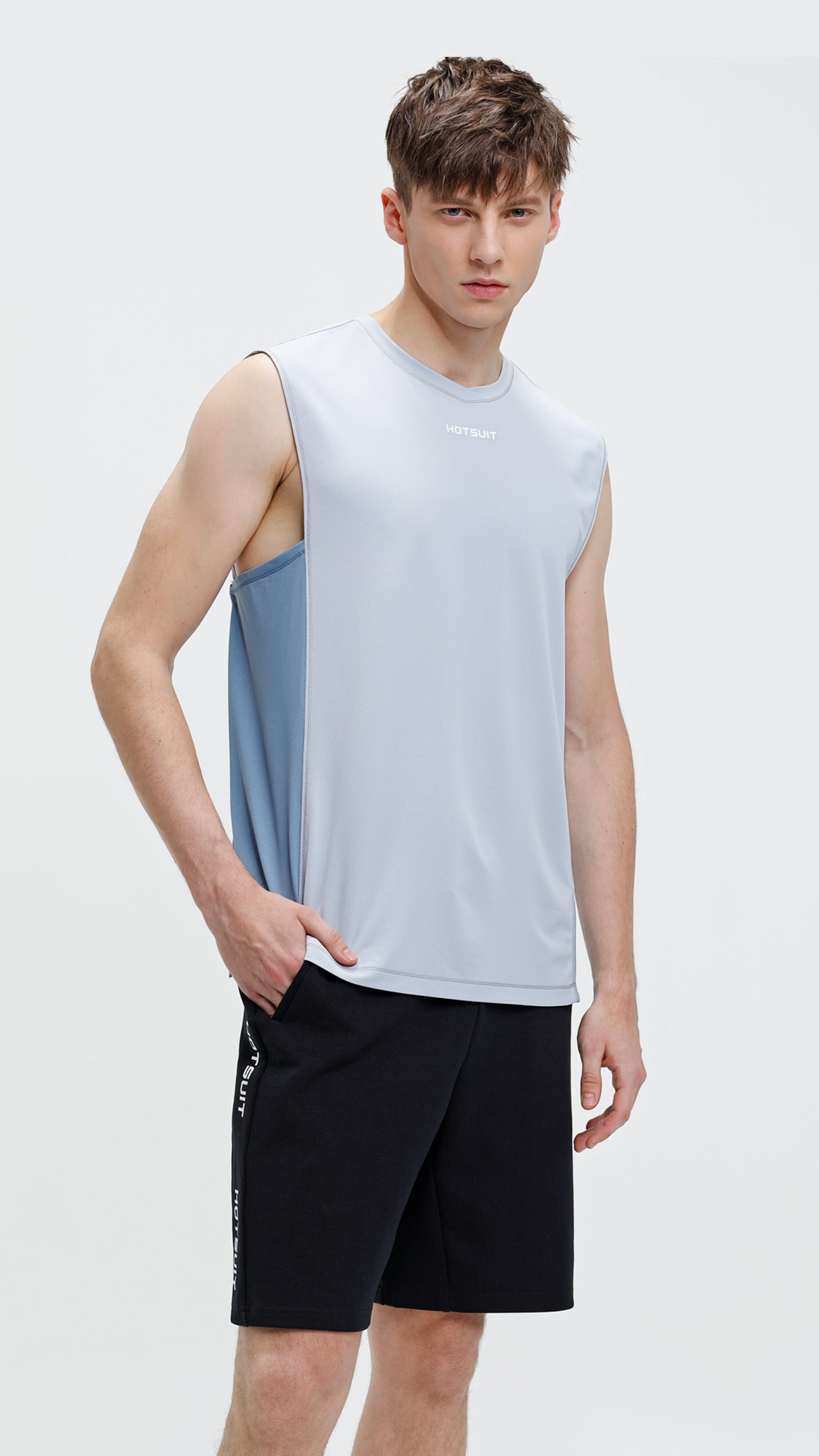 HOTSUIT Men Training Drop Arm Tank