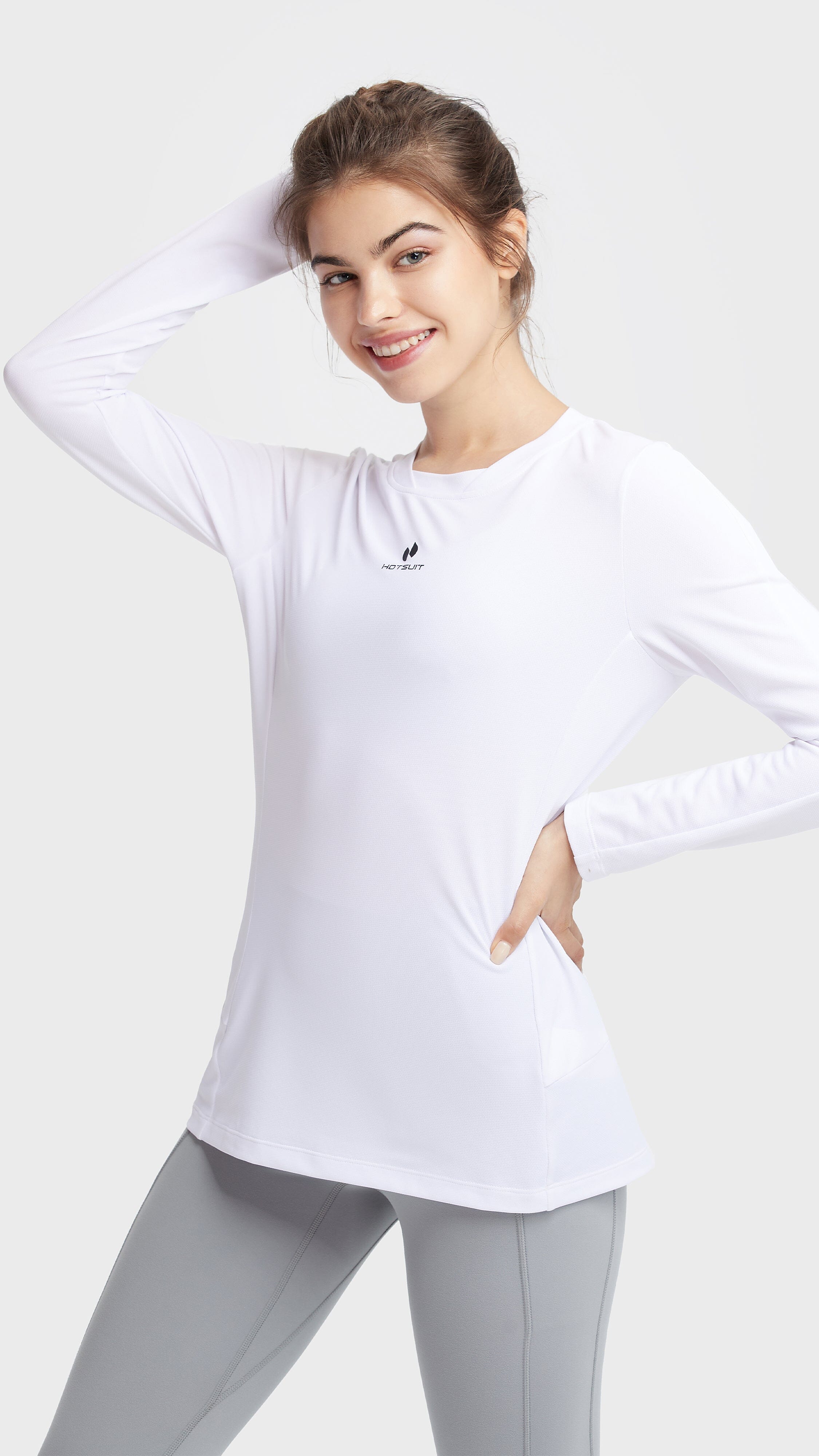 HOTSUIT Women Crewneck Tech long T-Shirt