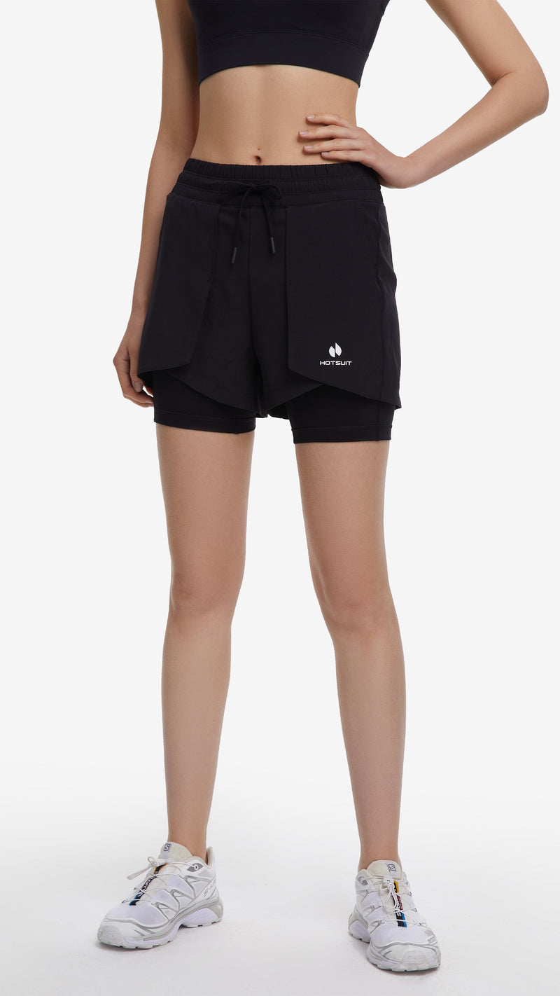 HOTSUIT Women Layered Shell Shorts