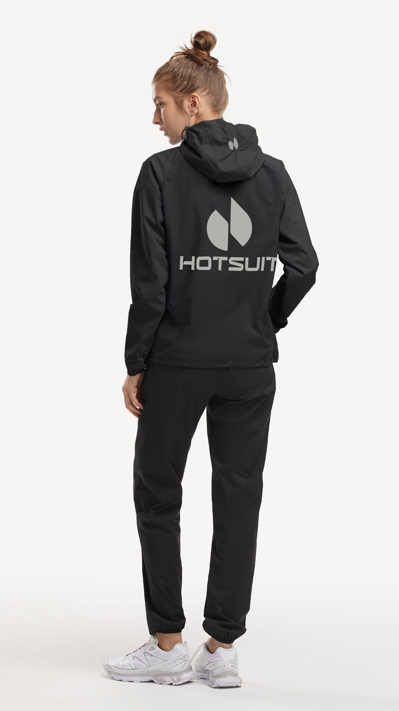 HOTSUIT Women Long Contrast Sleeves Sauna Suit